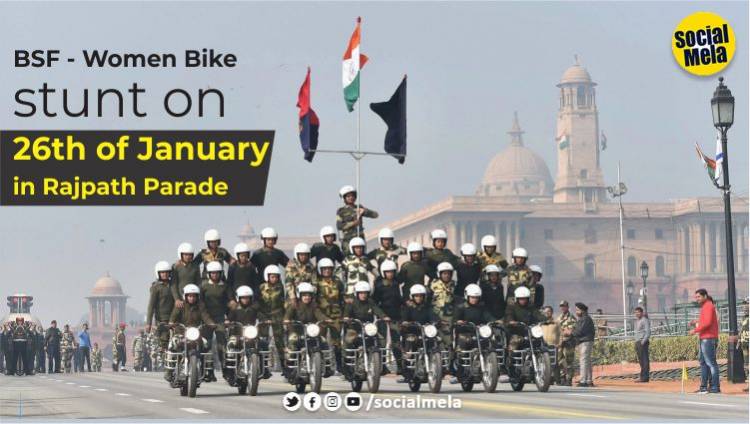 BSF - Women Bike Stunt on 26th of January in Rajpath Parade