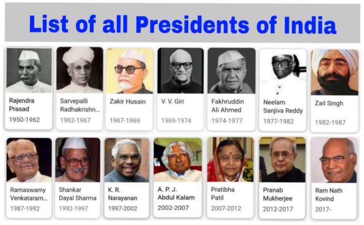 A list of former president, from Ram Nath Kovind to Rajendra prasad